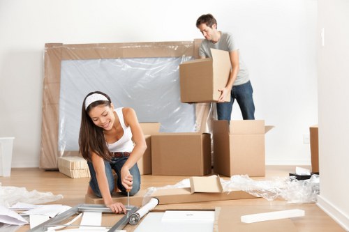 Removal van loading for a residential move in Clapham