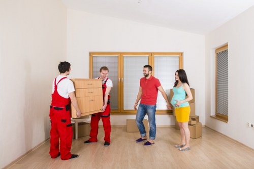 Moving office furniture and boxes in Clapham