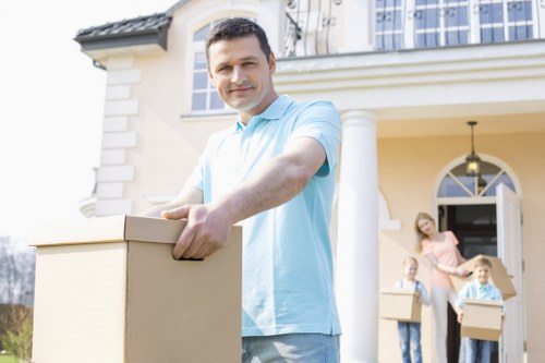Movers planning a home removal in Clapham near residential properties