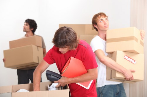 Furniture collection and delivery service in Clapham residential street