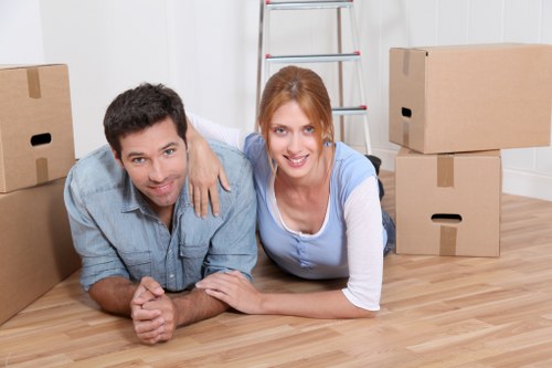 Helper moving boxes for a flat move in Clapham