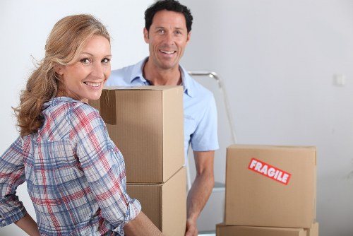 Van loading for flat move near Clapham Common